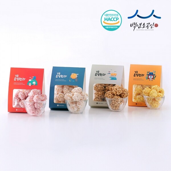 사임당에프앤비,강릉은정한과 한입 쏙 강정볼 75g (전통 유과 찹쌀강정 답례품 어르신 아이간식 단체선물)
