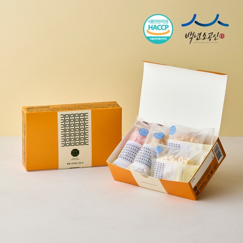 사임당에프앤비,강릉은정한과 은정답례 2호세트 (유과 답례품 단체선물 교회 결혼식 돌 기업 조문 웨딩)