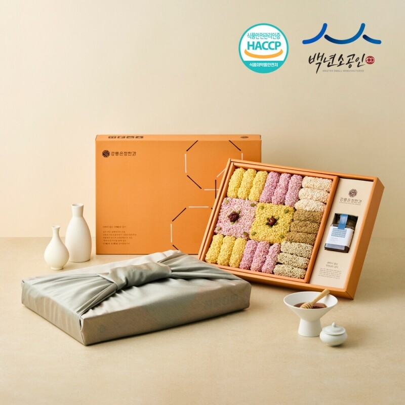 사임당에프앤비,강릉은정한과 담화연 유과 선물세트 수제 한과 전통과자 명절 설날 추석 부모님 상견례선물