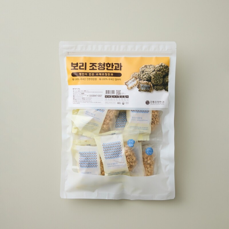 사임당에프앤비,강릉은정한과 한입한과 600g(200gX3봉) (전통 유과 조청 과즐 답례품 명절 설날 추석 단체선물)