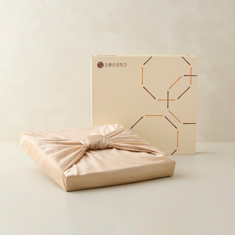 사임당에프앤비,강릉은정한과 연화담 1단 선물세트+보자기 (전통 유과 수제 한과 답례품 명절 설날 추석선물)
